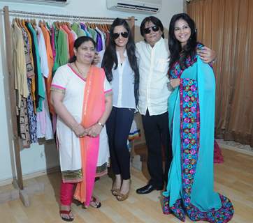 Anjana Adhikaari,Urvee Adhikaari,Gautam Adhikaari & Rupali Suri at Urvee Adhikaari's new collection