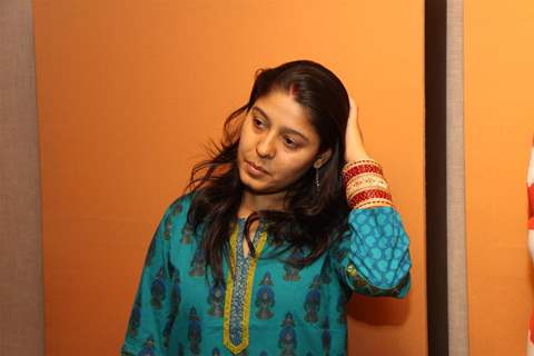 Sunidhi Chauhan during the song recording for Mukesh Chaudhry’s Film Saali Khushi