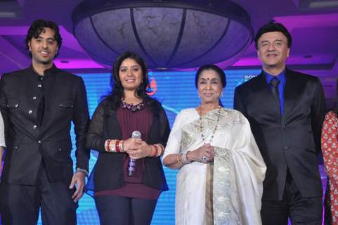 Salim Merchant, Sunidhi Chauhan, Asha Bhosle & Anu Malik at Launch of sixth season of Indian Idol