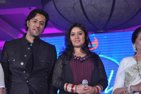 Salim Merchant and Sunidhi Chauhan at Launch of Sony's sixth season of Indian Idol