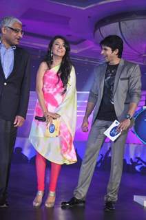 Hussain Kuwajerwala and Mini Mathur at Launch of Sony's sixth season of Indian Idol