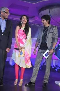 Hussain Kuwajerwala and Mini Mathur at Launch of Sony's sixth season of Indian Idol
