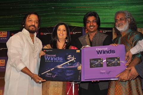 Roop Kumar Rathod, Richa Sharma and Paras Nath at Eternal Winds World Fusion Album launch
