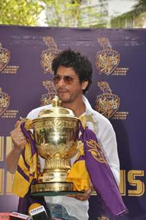 Shah Rukh Khan's press conference after KKR's victory in Indian Premiere League T20 at the IPL Season 5