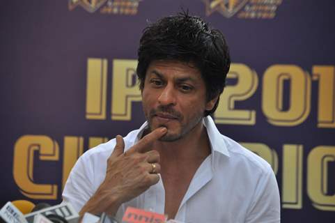 Shah Rukh Khan's press conference after KKR's victory in Indian Premiere League T20 at the IPL Season 5