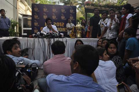 Shah Rukh Khan's press conference after KKR's victory in Indian Premiere League T20 at the IPL Season 5