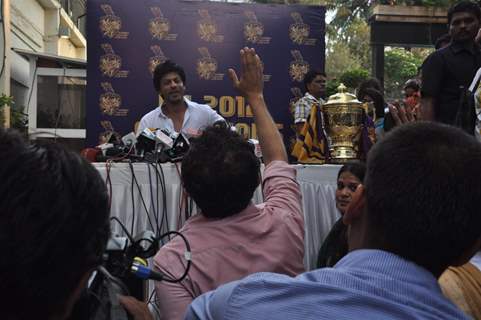 Shah Rukh Khan's press conference after KKR's victory in Indian Premiere League T20 at the IPL Season 5