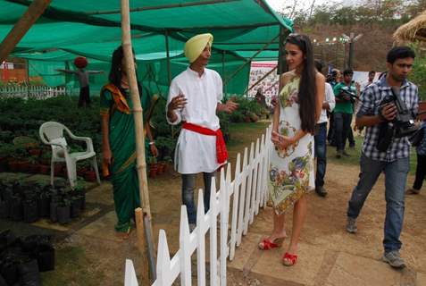 Tara Sharma promotes Kissanpur - A farm in the Middle of City