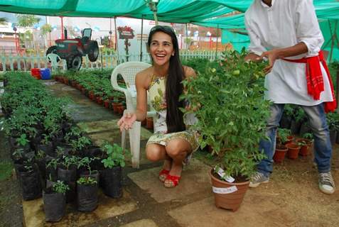 Tara Sharma promotes Kissanpur - A farm in the Middle of City
