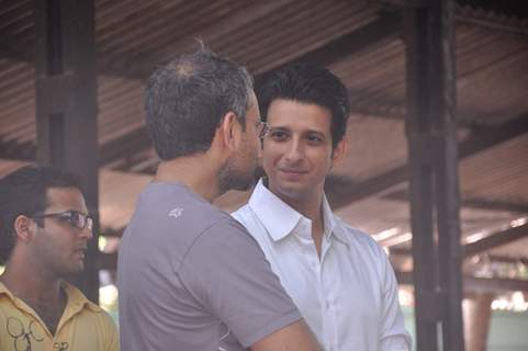 Bollywood actor Sharman Joshi at Rajkumar Hirani's father's funeral Municipal Hindu Cemetery in Santacruz Mumbai, India. .