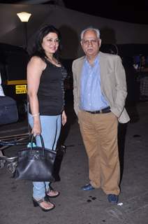 Kiran Juneja and Ramesh Sippy at International Airport leave for IIFA