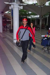 Bollywood actor Sharman Joshi return from IIFA Awards 2012. .