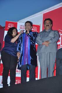 TV Commodian Raju Shrivastav and RJ Malishka at RED FM Hawa Mein .