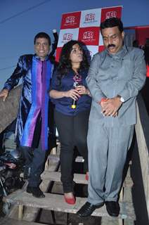 TV Commodian Raju Shrivastav and RJ Malishka at RED FM Hawa Mein .