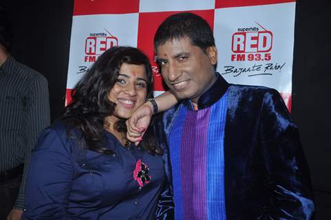 TV Commodian Raju Shrivastav and RJ Malishka at RED FM Hawa Mein .