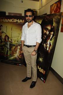 Bollywood actors Emraan Hashmi, Prosenjit Chatterjee and director Dibakar Bannerjee visit PVR Cinemas to promote their film Shanghai in Juhu, Mumbai