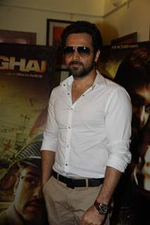 Bollywood actors Emraan Hashmi, Prosenjit Chatterjee and director Dibakar Bannerjee visit PVR Cinemas to promote their film Shanghai in Juhu, Mumbai