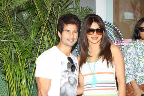 Shahid Kapoor and Priyanka Chopra promote ‘Teri Meri Kahaani’ at Cocoberry Store in Mumbai