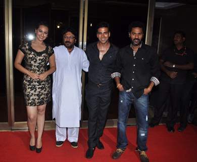 Sonakshi Sinha, Sanjay Leela Bhansali, Akshay Kumar and Prabhu Deva at Rowdy Rathore Success Party