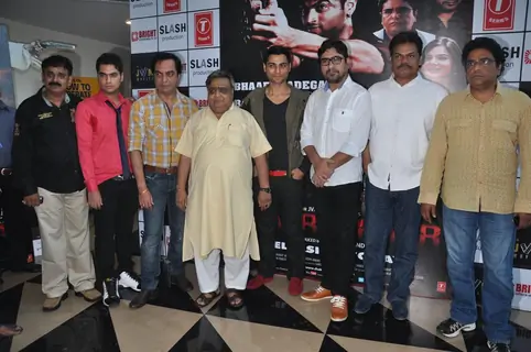 Yashpal Sharma, Abhishek Anand, Akhilendra Mishra and Zakir Hussain at Premiere of film Chakradhaar