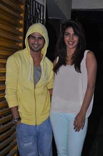 Shahid Kapoor and Priyanka Chopra at Special Screening Film Teri Meri Kahaani