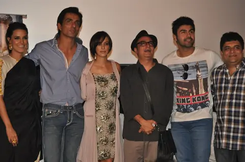Neha Dhupia, Sonu Sood, Hazel Keech, Vinay Pathak, Arya Babbar at Film Maximum music launch