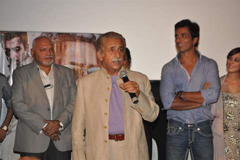 Naseeruddin Shah, Sonu Sood, Hazel Keech at Film Maximum music launch at PVR Cinemas in Juhu