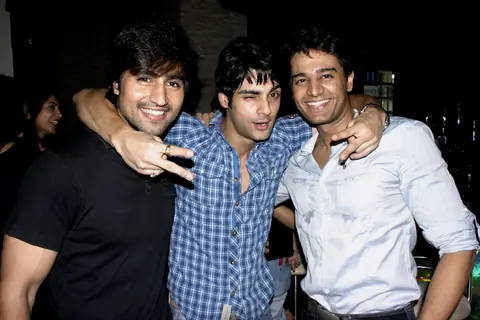 Harshad Chopra, Karan Wahi and Gaurav Khanna at Karan Wahi Birthday Party