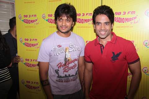 Tushar Kapoor and Riteish Deshmukh at radio mirchi for promotion of film Kyaa Super Kool Hain Hum