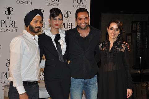 Sonam Kapoor and Abhay Deol at The Pure Concept 2012 collection