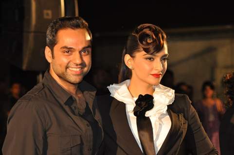 Sonam Kapoor and Abhay Deol at The Pure Concept 2012 collection