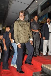 Bollywood superstar Amitabh Bachchan at the special screening of 'Bol Bachchan' at Cinemax,  Mumbai. .