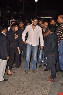 Bollywood actor Abhishek  Bachchan at the special screening of 'Bol Bachchan' at Cinemax,  Mumbai. .