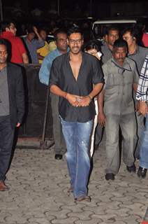 Bollywood actor Ajay Devgan at the special screening of 'Bol Bachchan' at Cinemax,  Mumbai. .