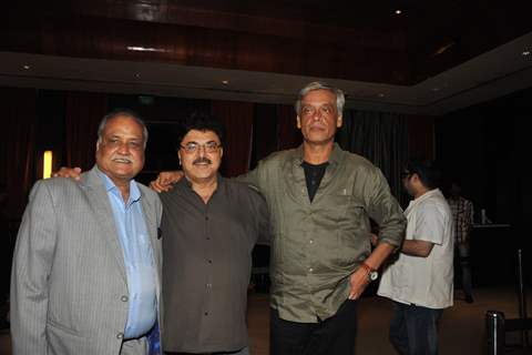 TP Agarwal, Ashok Pandit and Sudhir Mishra at Launch of T P Aggarwal's trade magazine 'Blockbuster'