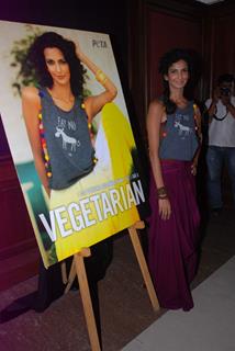 Award-winning actor Poorna Jagannathan appeared in a brand-new ad for PETA in Mumbai. .