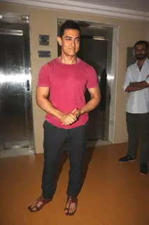 Bollywood actor Aamir Khan at SMJ press conference in Yashraj Studio. .
