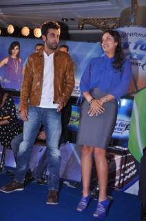 Bollywood actors Ranbir Kapoor and tennis player Sania Mirza at NDTV Marks for Sports event. .