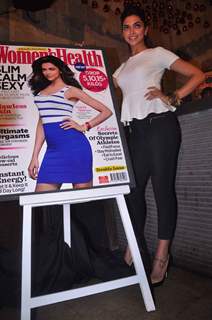 Bollywood actress Deepika Padukone launches the double issue of 'Women's Health' magazine in Shiro, Mumbai. .