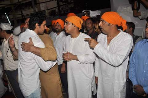 Bollywood actor Kunal Kapoor during Dara Singh's prayer meet in Andheri, Mumbai. .