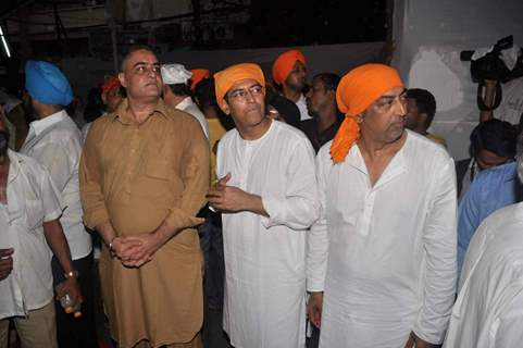 Bollywood actor Vindu Dara Singh during his father Dara Singh's prayer meet in Andheri, Mumbai. .