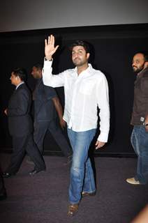 Abhishek Bachchan and Rohit Shetty visited Cinemax, Kandivali in Mumbai