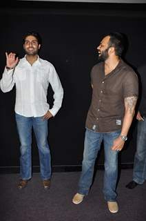 Abhishek Bachchan and Rohit Shetty visited Cinemax, Kandivali in Mumbai