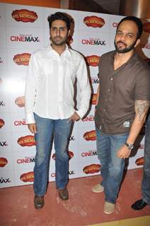 Abhishek Bachchan and Rohit Shetty visited Cinemax, Kandivali in Mumbai