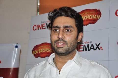 Abhishek Bachchan and Rohit Shetty visited Cinemax, Kandivali in Mumbai