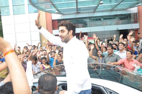 Abhishek Bachchan and Rohit Shetty visited Cinemax, Kandivali in Mumbai