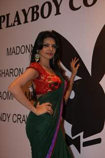 Sherlyn Chopra poses for Playboy Cover Girl press conference