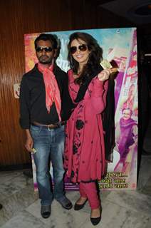 Gang Of Wasseypur Star Nawazuddin and Huma Qureshi at Maratha Mandir to watch DDLJ