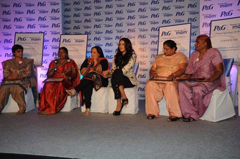 Neha Dhupia with mother at P&G event