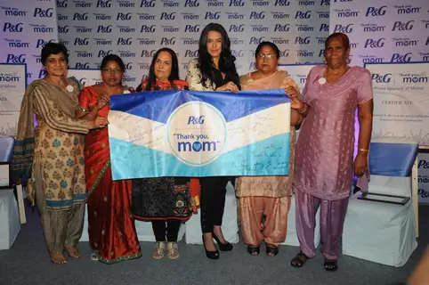 Neha Dhupia with mother at P&G event